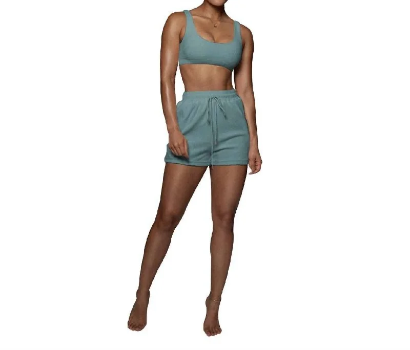 Bella Activewear Set In Gray Blue Minimalist Women's Fashion Clothing