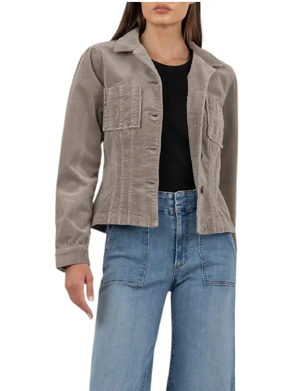 Kyra Corduroy Jacket In Rosemary Stylish Women's Garments