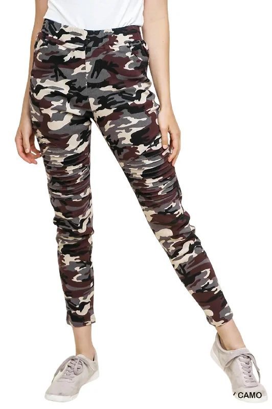 Camo Moto Pant In Grey Eclectic Fashion