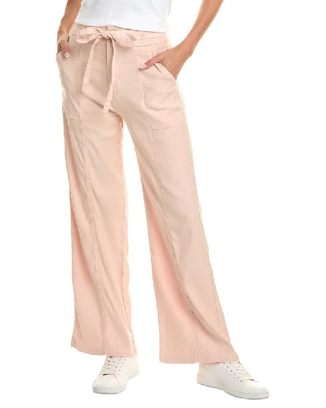 HUDSON Jeans Cameo Rose Linen-Blend Wide Leg Jean Women's Evening Garments