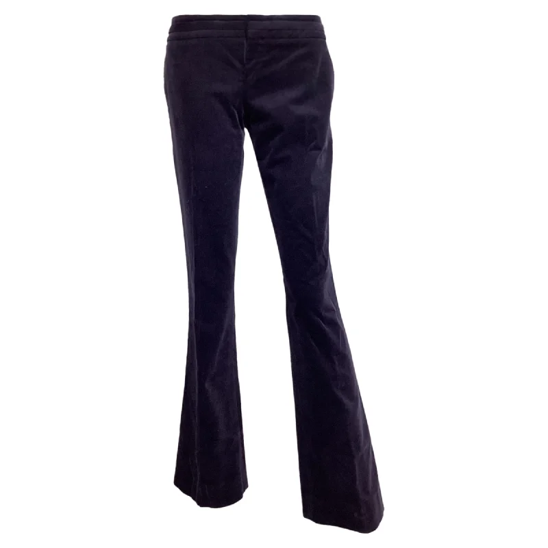 Gucci Buckle Detail Bell Pants in Violet Corduroy Women's Vacation Outfit Set