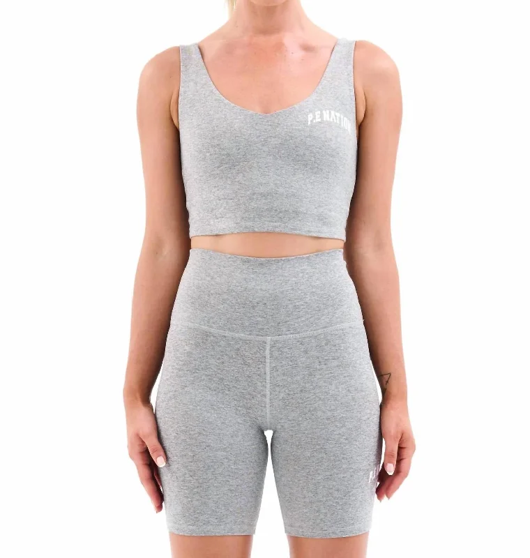 Camino Sports Bra In Grey Marl Online Shopping Boutiques