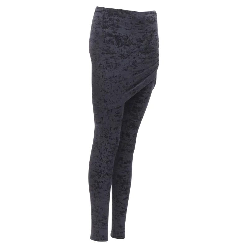 Balenciaga Demna crushed velvet draped legging Women's Trendy Clothes