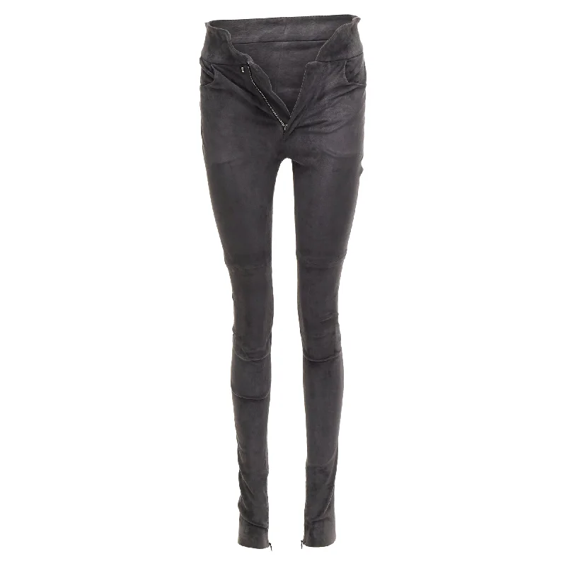 Isabel Marant lambskin suede leather high waisted skinny pants Women's Professional Clothes