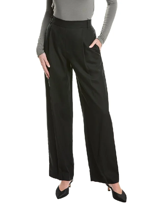 Vince Straight Leg Linen-Blend Pant Women's Fashion-Forward Apparel