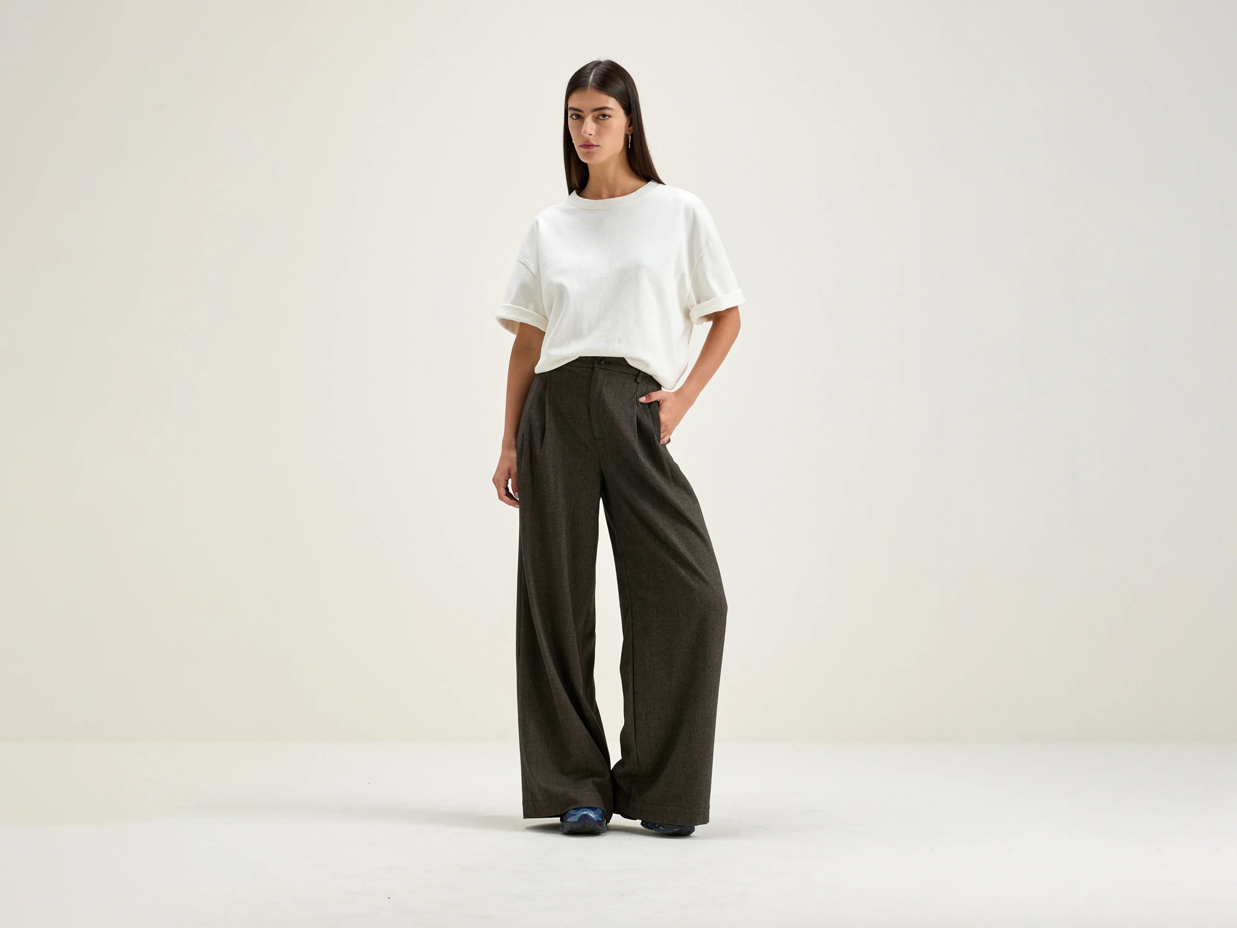 Volkert wide tailored trousers (242 / W / EBONY) New Arrival Discounts