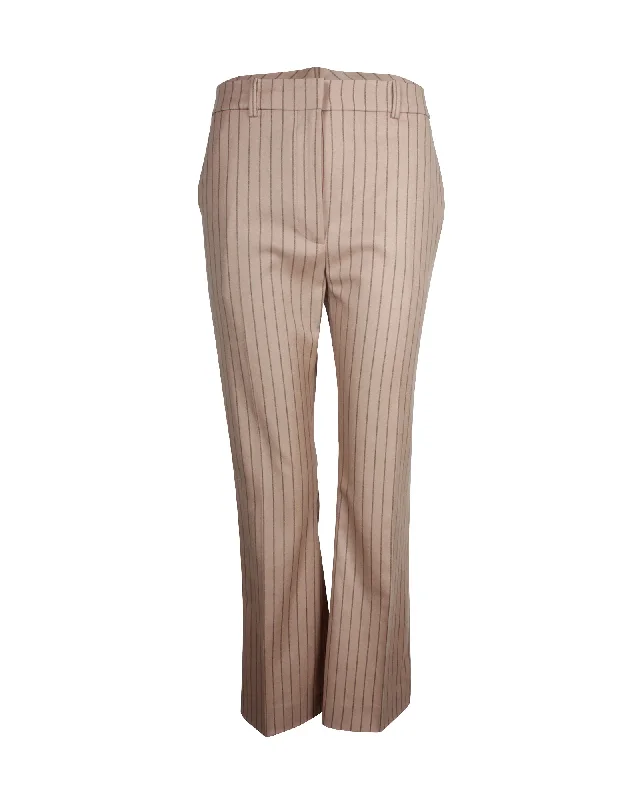 Altuzarra Striped Trousers in Beige Virgin Wool Stylish Dresses for Women