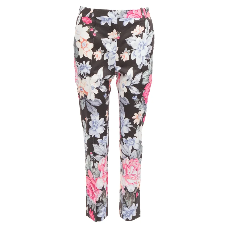 Celine Phoebe Philo floral print cotton twill tape pants Women's Plus-Size Clothes