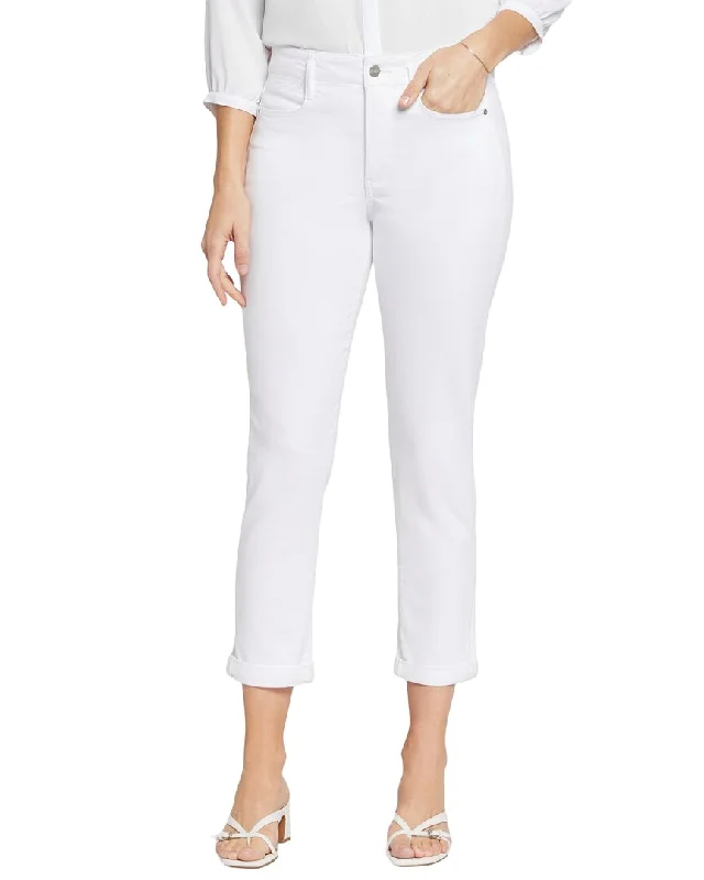 NYDJ High-Rise Girlfriend Optic White Jean Woman Clothing