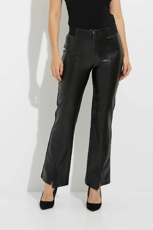 Pleather Pant In Black Outfits For Women