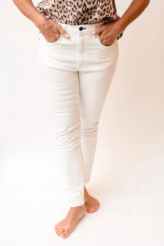 High Rise Skinny Jean In White Charming Women's Garments