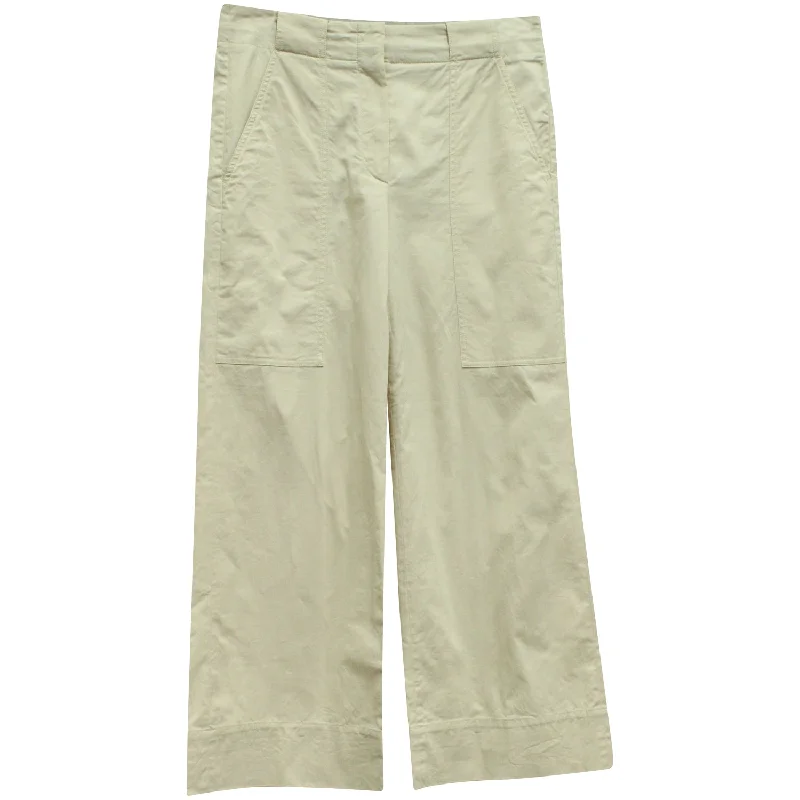 Brunello Cucinelli Wide Leg Pants in Beige Cotton Online Boutiques Best