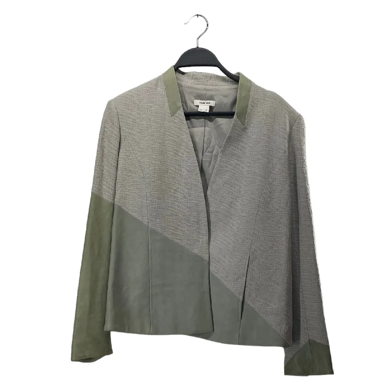 Helmut Lang/Tailored Jkt/2/Cotton/GRN/DIAGONAL CUT / GRN COLLAR Women's Professional Garments