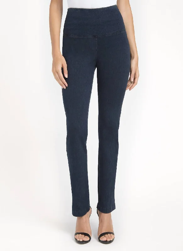 Denim Straight Leg Pants In Indigo Chic Women's Outfit