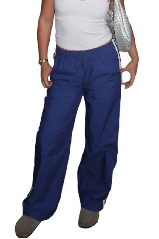 In Line Track Pants In Blue Outlet Clothing