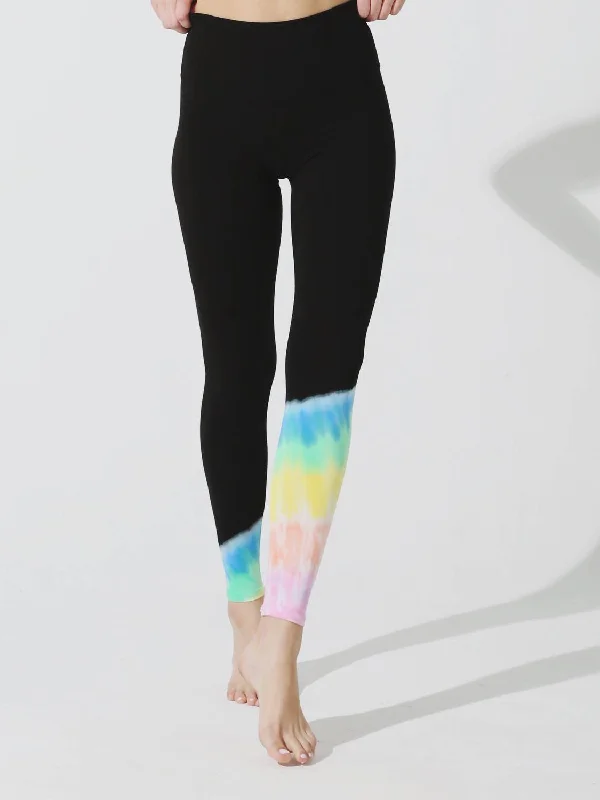 Sunset Legging In Onyx/rainbow Affordable Women's Clothing Online