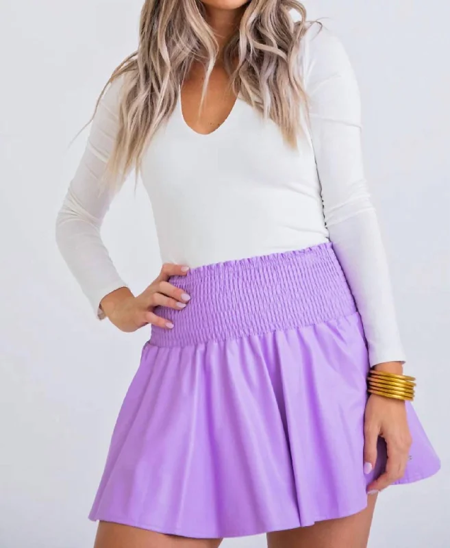 Pleater Skort In Mauve Stylish And Comfortable Clothing For Women