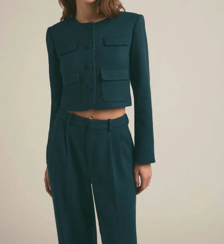 Emily Jacket In Green Women's Clothes Online Shopping