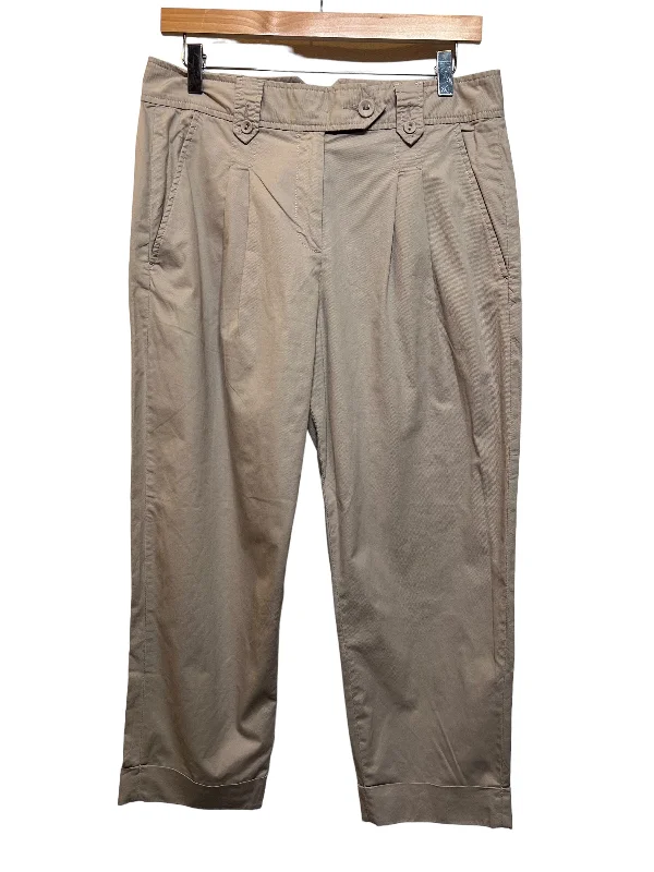 Great Plains Cropped Tan Trousers (W32) Women's Sports Apparel