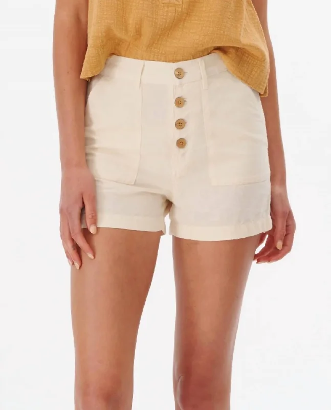 Summer Palm Walkshort In Off White Woman Clothing