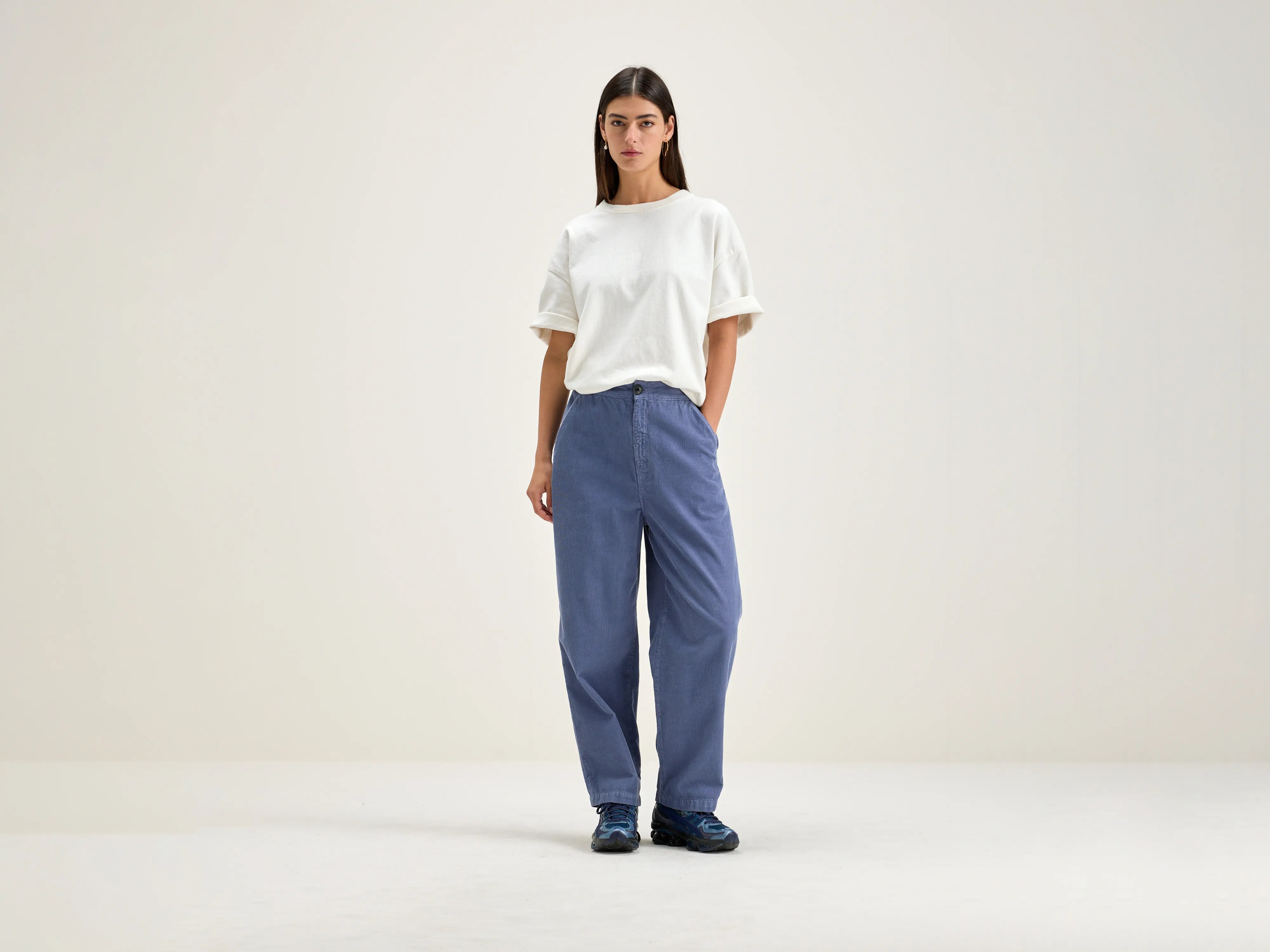 Pasop relaxed trousers (242 / W / MYRTILLE) Women's Outerwear Clothing