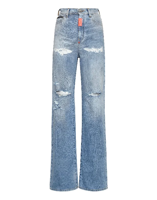 Denim Trousers Palace Fit Affordable Luxury Women's Apparel