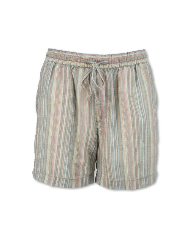 Women's Striped Carly Shorts In Sunset Exclusive Online Sale