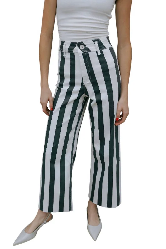 Stripe Stretch Pants In Black VIP Member Discount