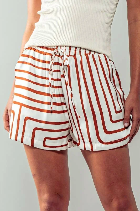 Smooth Symmetry Shorts In Orange New Arrival Discounts