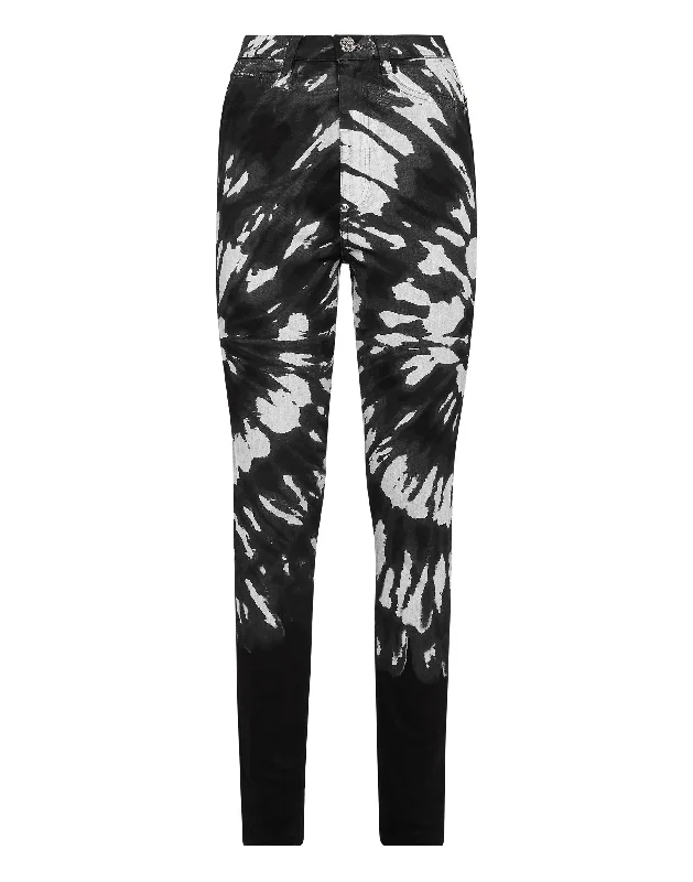 Denim Super High Waist Jegging Tie dye Women's Travel Apparel