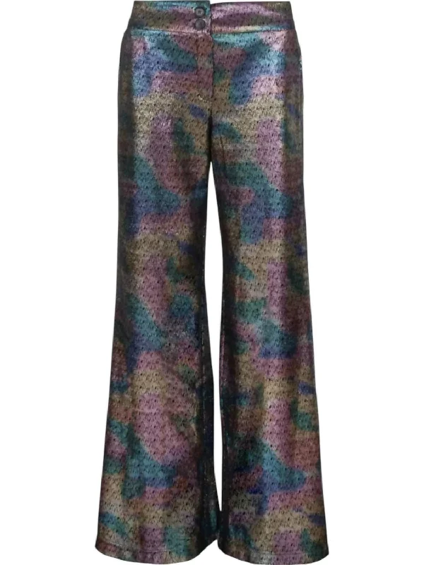 Women's Pachaly Mid-Rise Trouser In Multi-Color Sophisticated Style