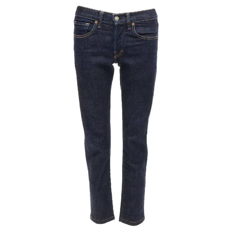 Tom Ford classic washed denim logo tag cropped jeans Casual Chic for Women