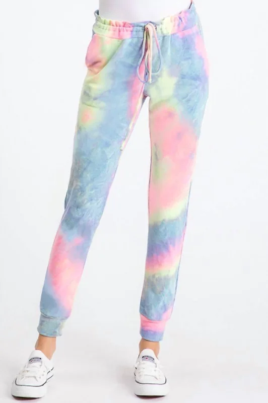 Tie Dye Jogger In Multi Minimalist Style