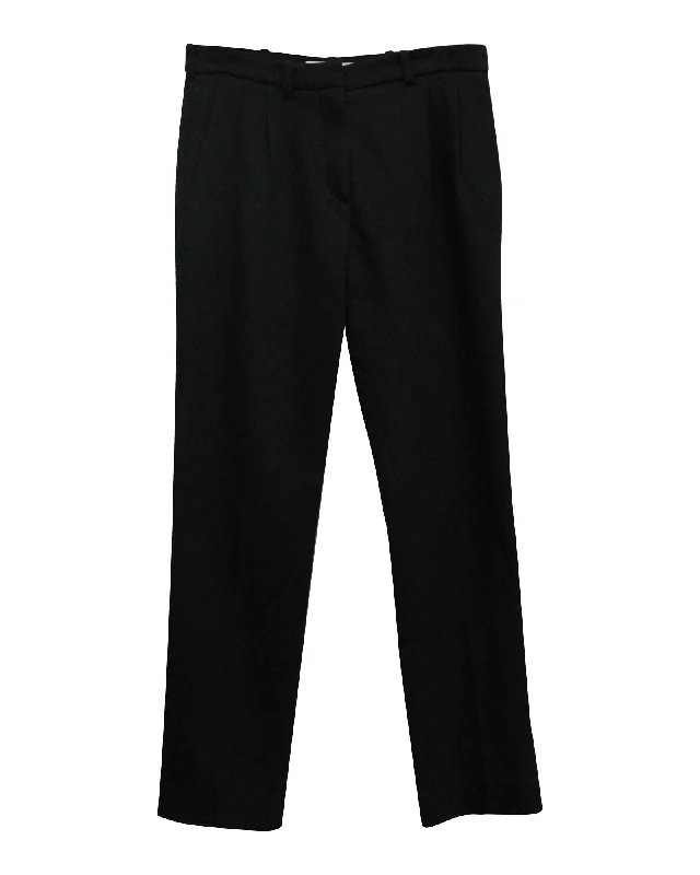 Altuzarra Straight Leg Trousers in Black Cotton Women's Work Outfit