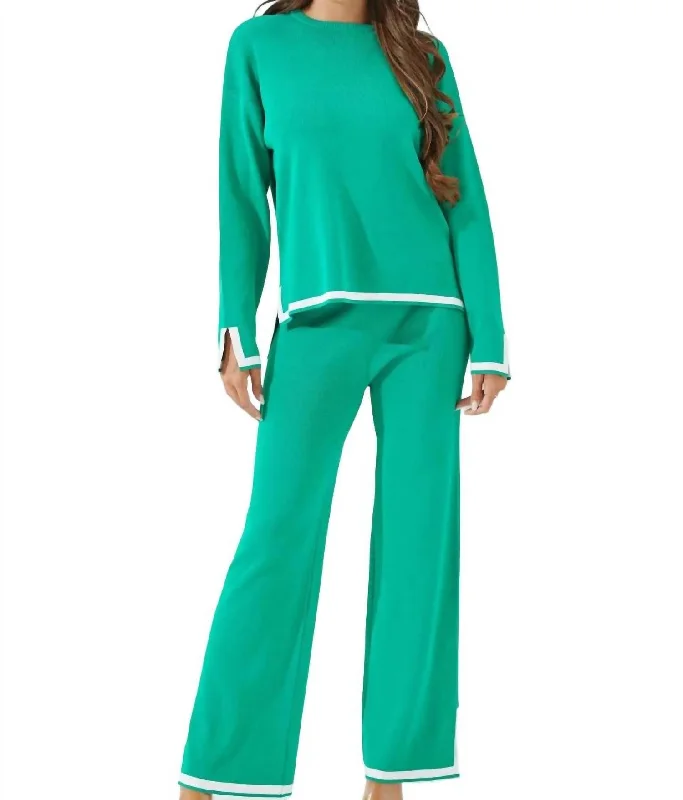 Knit Pants In Kelly Green Clothing For Women