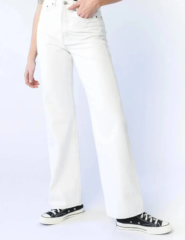 Echo Jeans In White Affordable Fashion for Women