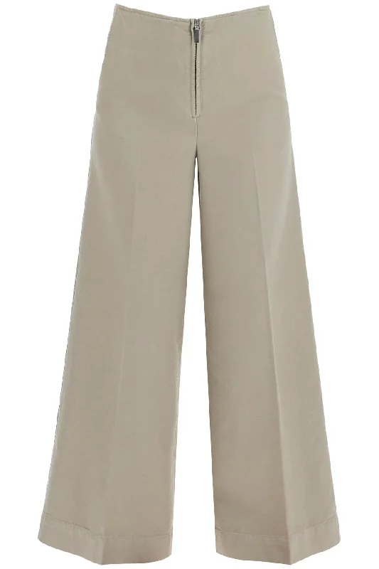 Toteme Women's Zip-Front Wide Trousers Women's Outfit For The Office