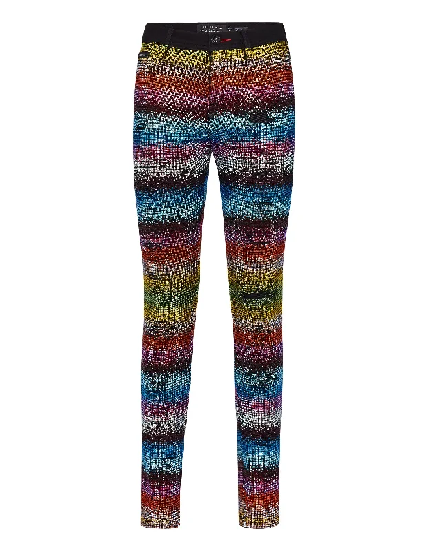 High Waist Jegging Raindbow Crystal Women's Plus-Size Apparel