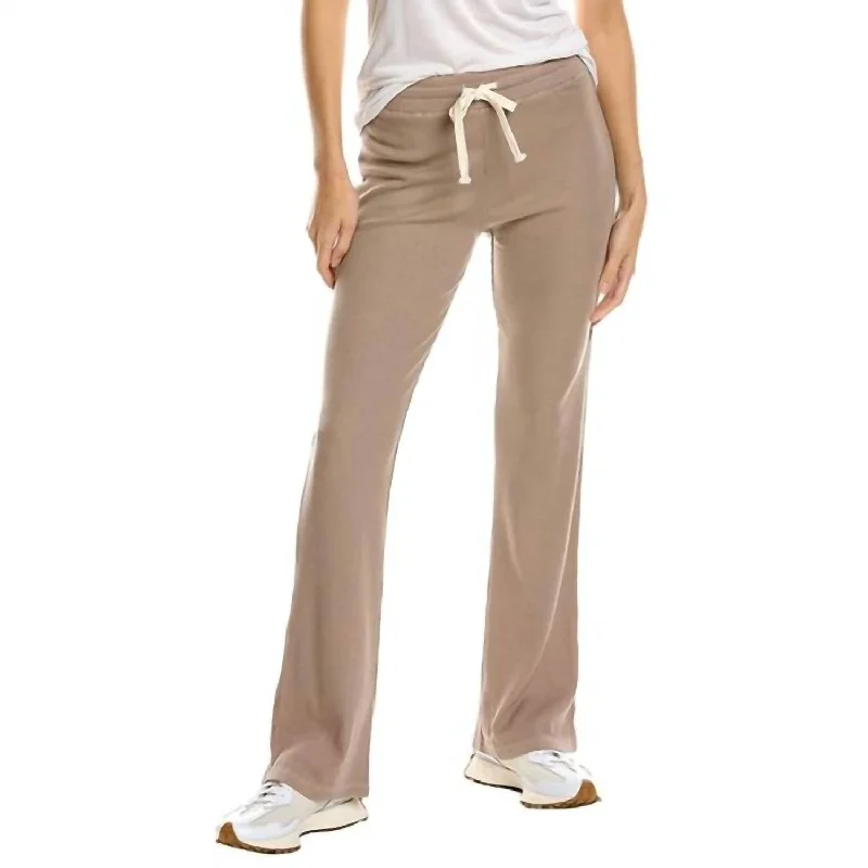 Rib Around Town Pant In Dust Women's Active Outfit For Fitness